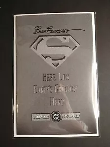 Superman #75 Death of Superman SIGNED x4 Brett Breeding (Card, Stamps, Poster) - Picture 1 of 11