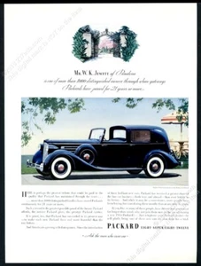 1935 Packard 12 Cabriolet blue car photo BIG vintage print ad - Picture 1 of 7