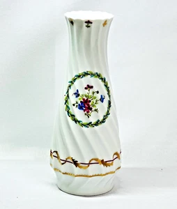 Haviland Limoges Porcelain Swirl Vase Vintage Vieux Paris Green France 7 1/4" - Picture 1 of 9