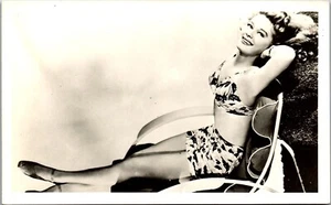 Vintage RCCP Photo Sexy Lady Pinup Movie Star Actress WWII on Lounge Chair - Picture 1 of 3