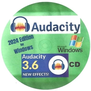 Audacity 2024 Software Professional Audio Music Editing Recording ~ Windows CD - Picture 1 of 13