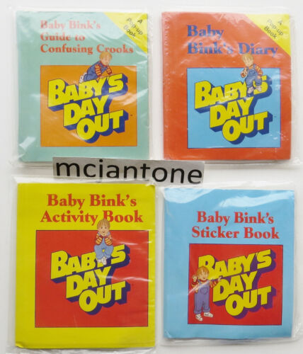 MIP SET 4 Dairy Queen 1994 BABY'S DAY OUT Pop-Up BINK BOOKS Activity Book Diary