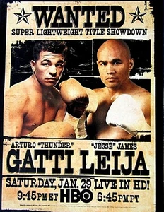 Arturo Gatti Jesse James Leija WANTED 2005 HBO Original Print Ad 8,5 x 11" - Bild 1 von 4