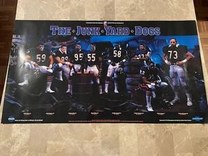 Vintage Chicago Bears The Junk Yard Dogs Poster 36x20 1985 - Picture 1 of 2