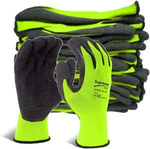 24 Pairs Thermal Winter Builders Latex Coated Work Gloves Gardening Construction - Picture 1 of 19