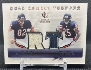 2007 SP Rookie Threads Greg Olsen Garrett Wolfe Jersey RC #DRT-WO Bears