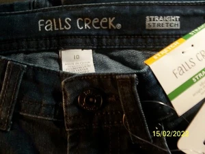 Falls Creek size 10 Boys Straight Leg Denim Jeans Blue - Picture 1 of 8