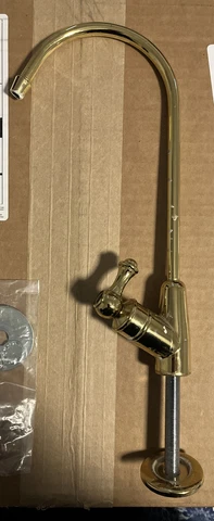 Polished Brass Water Filter Faucet W/ Faucet Adapter Used Cover