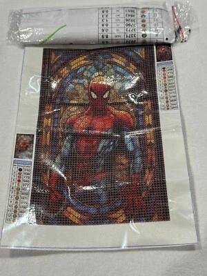 Pintura artística de diamantes hágalo usted mismo 5D, kit completo de diamantes de imitación artesanía-postura de Spiderman Foto 1 de 2