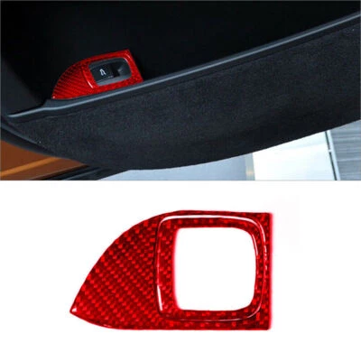 Красная отделка из углеродного волокна для переключателя кнопки заднего багажника для Porsche Cayenne 2003-10 - Изображение 1 из 4