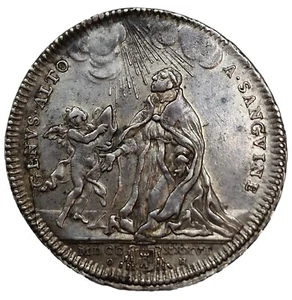 STATO PONTIFICIO (CLEMENTE XII) - TESTONE 1736 ANNO VI SPL+ - Foto 1 di 2