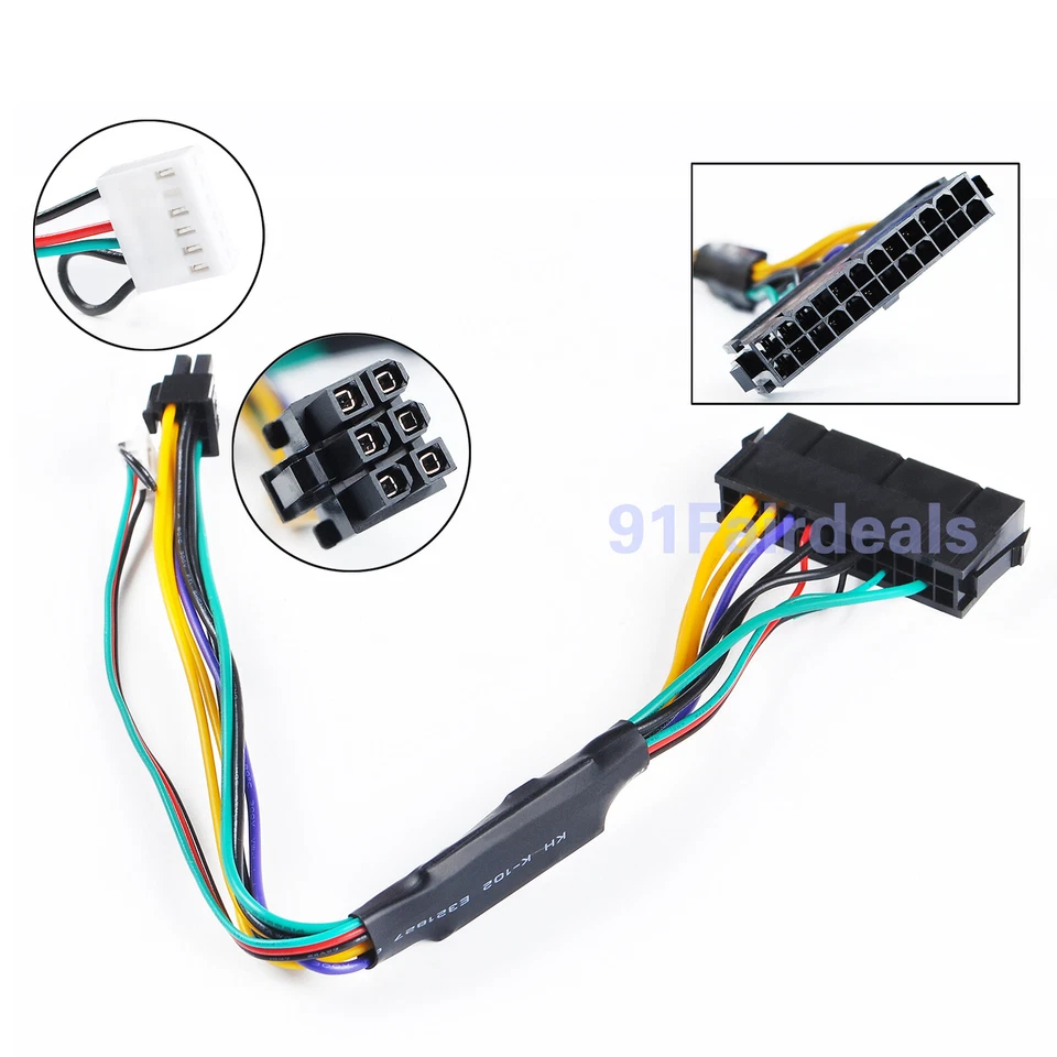 24Pin To 6P Converter Adapter Power Cable For HP ProDesk 400 600 690G1 SFF - Image 1 of 4