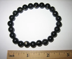 POLIERTES SELTENES 8 mm NUUMMIT 7" - 9" (Größe 3-4) STEIN STRETCH ARMBAND ~ 19,5 g *1 - Bild 1 von 24