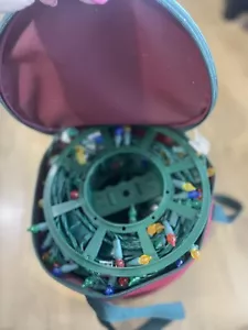 3 Reel Christmas Light Set With Storage Bag - Lights Included And Work - Picture 1 of 9