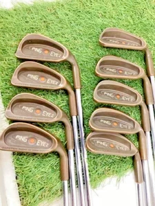◼️9pcs◼️ PING EYE-2 Beryllium Copper Iron Set 9clubs 3-9+W,S Micro Taper Flex SR - Picture 1 of 6