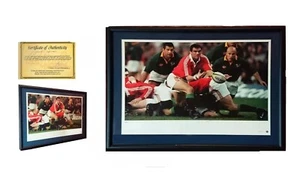 Martin Johnson Rugby Union British Lions SA Tour 1997 Foto Firmada Enmarcada Certificado de Autenticidad - Imagen 1 de 2