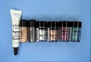 MAC Pigments (2 pc) + NYX Pigments (4 pc) + NYX Pigment Primer NEW - Picture 1 of 11
