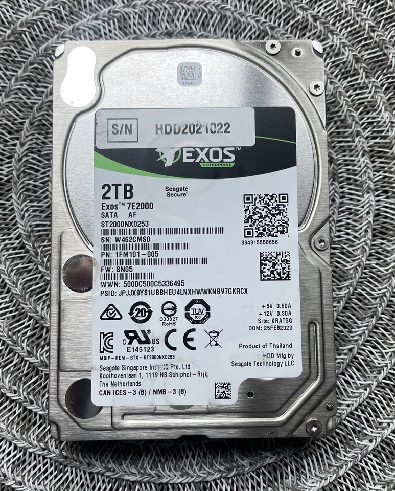 Disco duro SEAGATE EXOS ST2000NX0253 2 TB SATA 6 Gb/s 2,5" Foto 1 de 1
