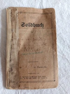 WW1 German Soldbuch. Mortar Regiment. 1916-1918. Paybook. - Picture 1 of 14