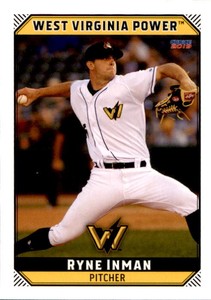 2019 West Virginia Power Choice #11 Ryne Inman Atlanta Georgia GA Baseball Card
