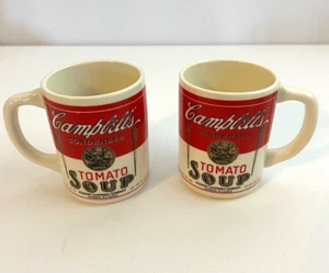 Set of 2 Collectible 70s Campbell's Tomato Soup "Joseph Campbell Co" Ceramic Cup - Picture 1 of 5
