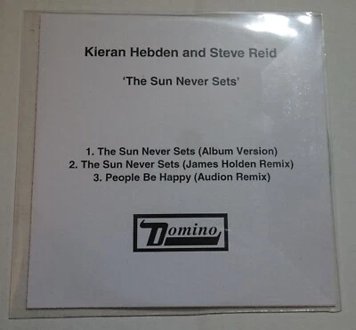 Kieran Hebden and Steve Reid:  The Sun Never Sets  Promo CDr Single - Image 1 of 3