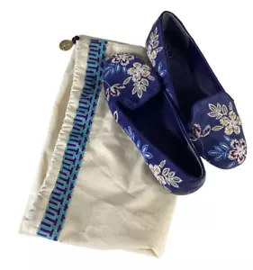 Zapatos planos de ballet para mujer Tory Burch bordados florales 5 M - Imagen 1 de 10