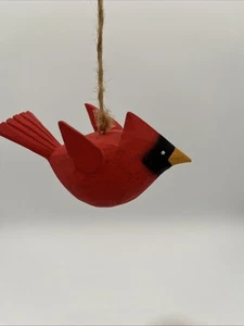 Kardinal Ornament aus Holz geschnitzt - Bild 1 von 8