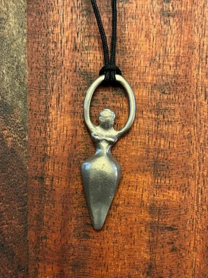 Small Pewter Necklace Charm of Divine Goddess 30902 - Image 1 of 2