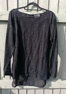 NEXT Lace Top Size 18 Tall Back Long Sleeves Button At Back Of Neck - Picture 1 of 7
