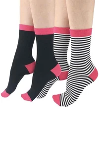 Pretty Polly Streifen Uni Mix Bambus Socken 2PP EYY7 - Bild 1 von 2