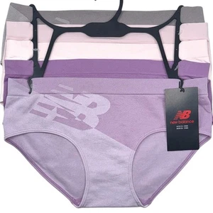 NEW BALANCE Athletics Women 5-Pair Hipsters Panties Underwear Nylon Blend Size S - Picture 1 of 7