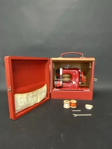 Vintage Childs Little Red Sewing Machine. Made in Japan c.1950"s Battery E4 - Picture 1 of 23
