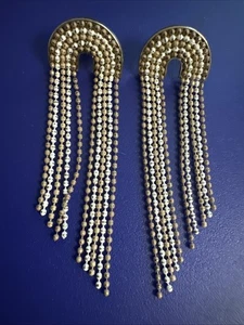 Women’s earrings multicolor fringe dangle drop beaded - Picture 1 of 9