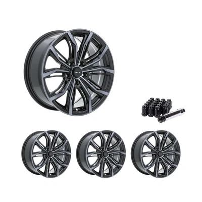 5x114.3 Set of 4 16" Rims Black Alloy Wheel fits 2002-05 Buick Park Avenue, OEZ7 - Image 1 of 4