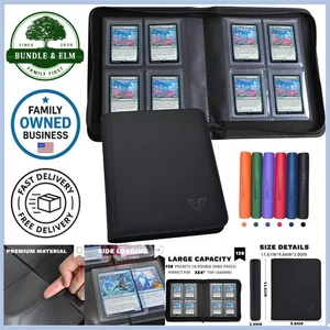 Toploader Mappe hält 128 starre Karten 3x4 Zoll mit 4 Taschen für den Handel - Bild 1 von 9