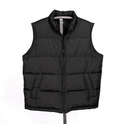 Lands' End Men's Packable Down Quilted Puffer Vest Size XL 46-48 Black Full-Zip - Image 1 of 4
