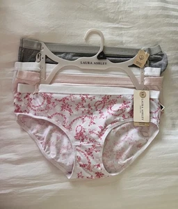 Laura Ashley Womens 4-Pair Organic Cotton Panties Size Medium NWT - Photo 1/4