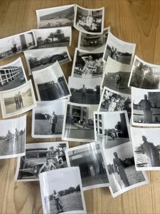 Vintage Photo Lot Of 25 Military Army Base Soldiers Barrack Life 3.5” BW - Picture 1 of 6
