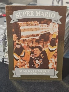 90-91 Ammer Sports Mario Lemieux Stanley Cup Winner 🌕🌕🌕 Gold Foil #/10,000 - Picture 1 of 2
