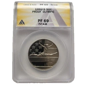 1992-S Commemorative Half Dollar Proof Olympic ANACS PF 69 DCAM - Picture 1 of 4