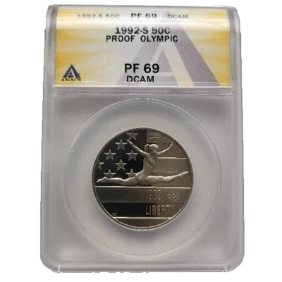 1992-S Commemorative Half Dollar Proof Olympic ANACS PF 69 DCAM - Image 1 of 4