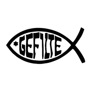 Calcomanía de vinilo resistente a la intemperie Gefilte Fish - [5 pulgadas] - Imagen 1 de 13