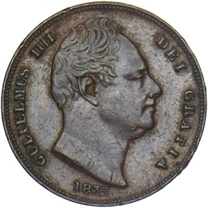 1835 Farthing - William IV British Copper Coin - Very Nice - Picture 1 of 2
