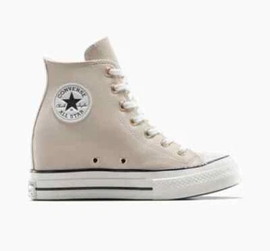 Converse Chuck 70 Wedge Platform Women's Suede High-Top Shoes Ecru - Picture 1 of 7