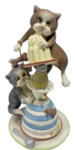 Comic & Curious Cats "All Washed Up" 7" Statue Linda Jane Smith Border Fine Arts - Picture 1 of 6