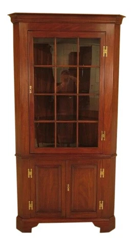45590EC: HENKEL HARRIS Model #1114 Mahogany Corner Cabinet Cover