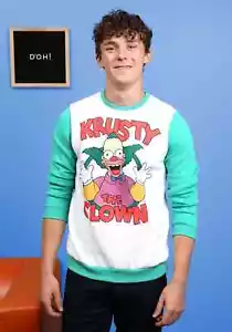 Unisex Krusty The Clown Pullover mit Rundhalsausschnitt | Cakeworthy | Medium - Bild 1 von 2