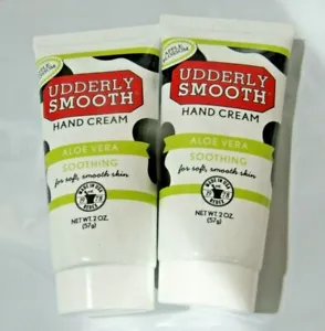 LOT of 2 UDDERLY SMOOTH Aloe Vera Soothing Apple Blossom 2 Oz Hand Cream - Picture 1 of 2