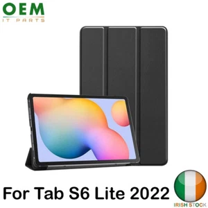 Black Book Stand Smart Cover For Samsung Galaxy Tab S6 Lite 2022 Case Folio New